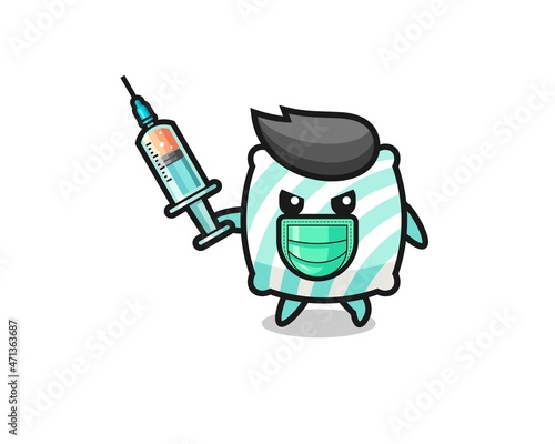 illustration of the pillow to fight the virus