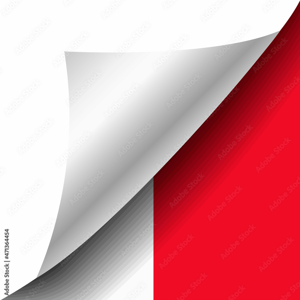 Hidden Malta flag with curled corner Hidden Malta flag with curled corner