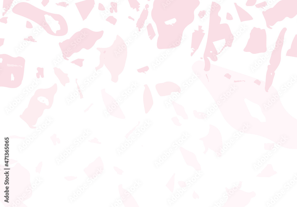 Terrazzo modern abstract template. Pink texture