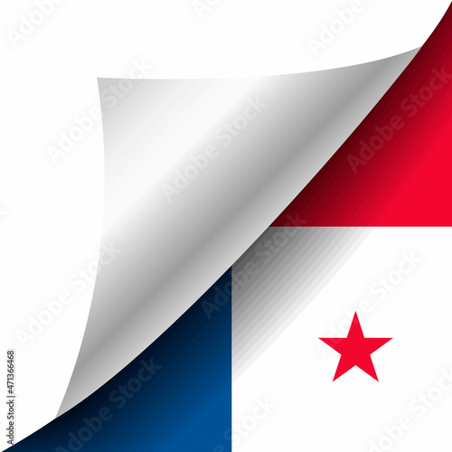 Hidden Panama flag with curled corner