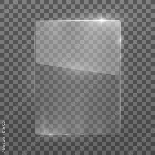 Wallpaper Mural Vector glass frame. Isolated on transparent background. Vector illustration, eps 10. Torontodigital.ca