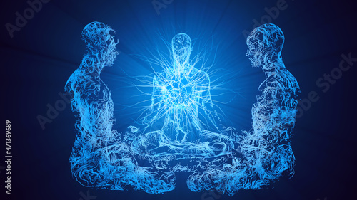 Billede på lærred 3d illustration of the magi of the threads of life