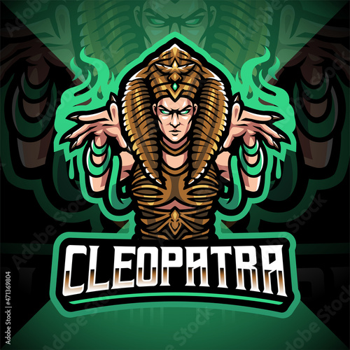 Cleopatra esport mascot logo design