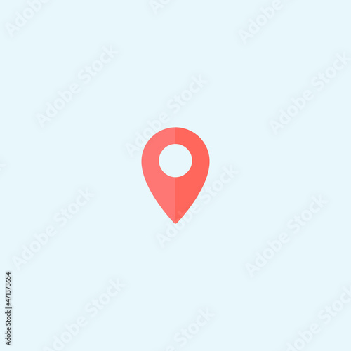 modern maps flat icon or location on white background for web or mobile phone