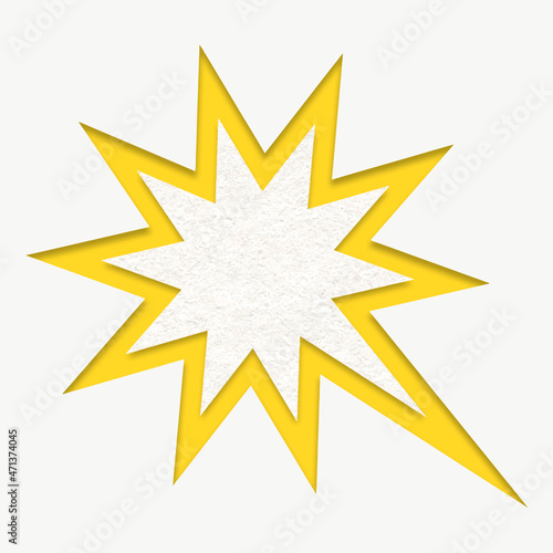 Yellow explosion comic vector cute graphic