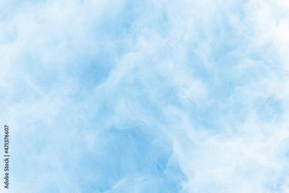 white haze smoke or fog on blue background