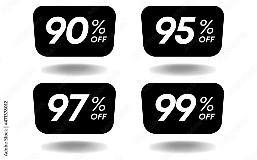 95% Percent limited special offer, 95 Percent Black Friday promotional banner, discount text, black color ninety five 95% Percent limited special offer, 95 Percent Black Friday promotional banner, discount text, black color ninety five