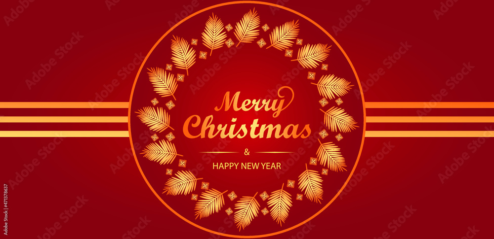 Merry christmas and happy new year background template