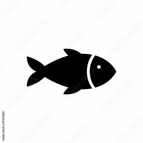 fish seafood silhouette vector icon