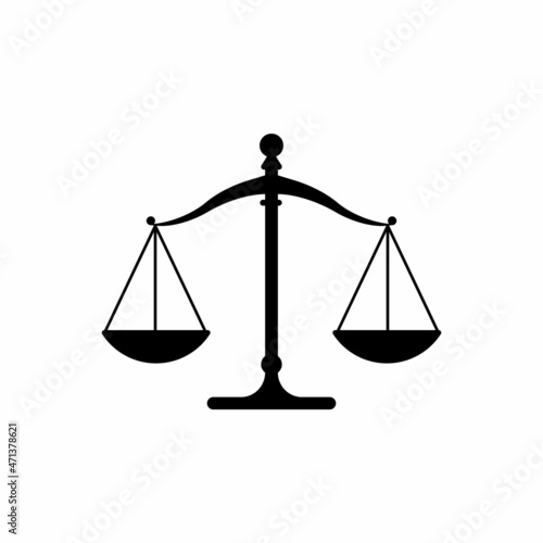 scale of justice vector icon