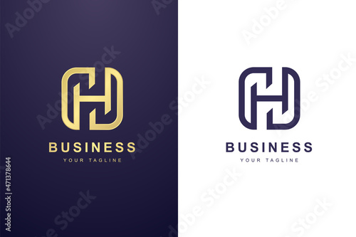 Initial Letter H Logo For Business or Media Company.