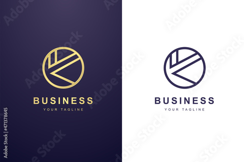 Initial Letter K Logo For Business or Media Company.