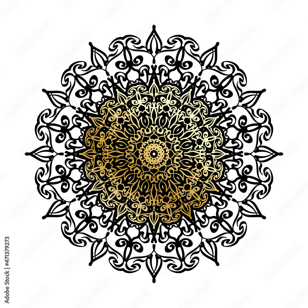 Luxury Mandala Gold Ornament. Luxury Mandala Gold Ornament.
