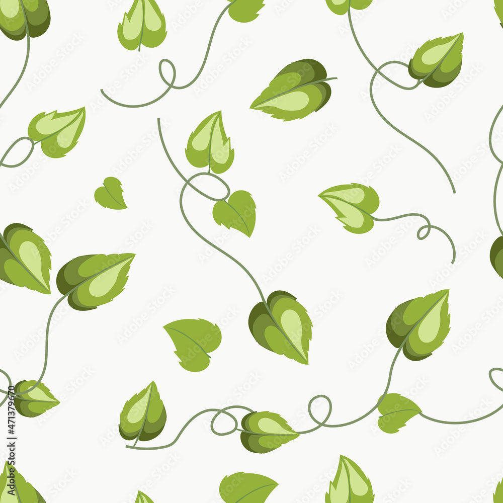 Obraz premium beautiful seamless pattern of cut leaf