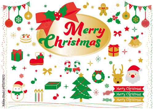 christmas,illust,christmastree,wreath,santaclaus,gingerman,reindeer,holly,star,present,boots,ribbon,holiday,