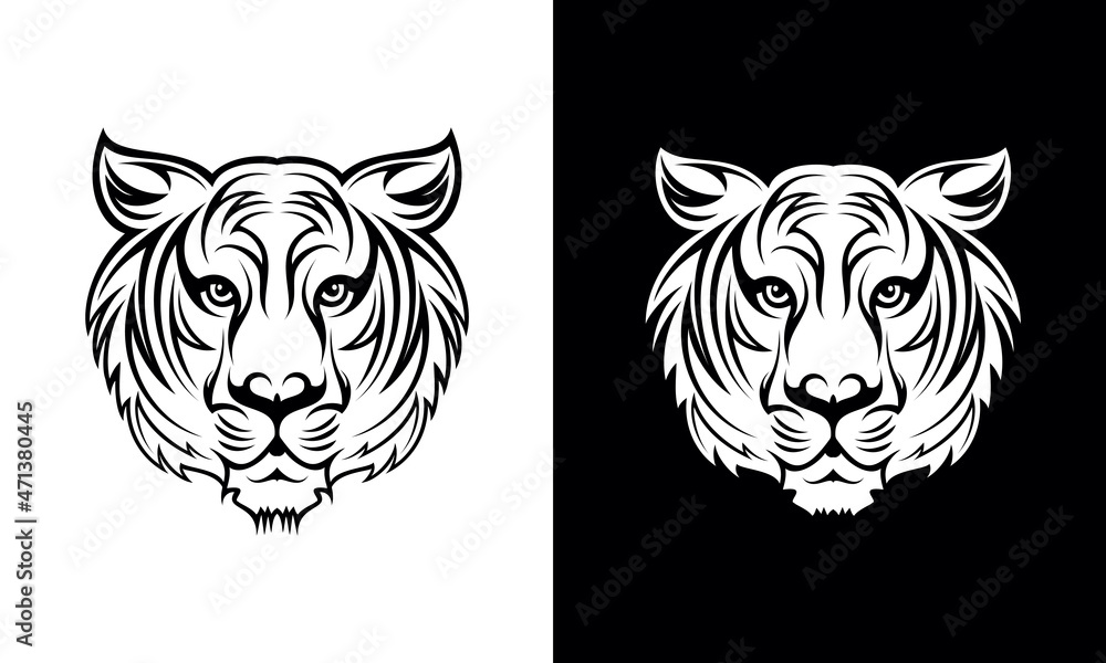 Hand Drawn Tiger Tattoo Design
