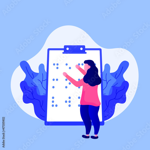World braille day background design template.