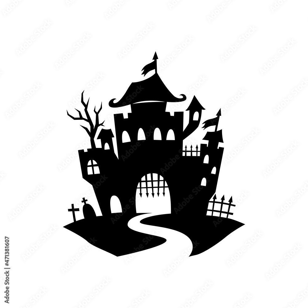 Haunted house silhouette