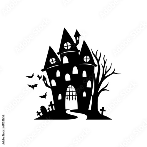 Haunted house silhouette