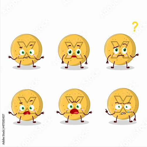 Cartoon character of dalgona candy disagree with what expression