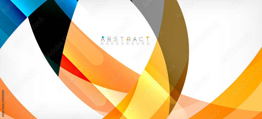 Color circle shapes, minimal geometric background. Trendy dynamic composition. Vector Illustration For Wallpaper, Banner, Background, Landing Page Color circle shapes, minimal geometric background. Trendy dynamic composition. Vector Illustration For Wallpaper, Banner, Background, Landing Page