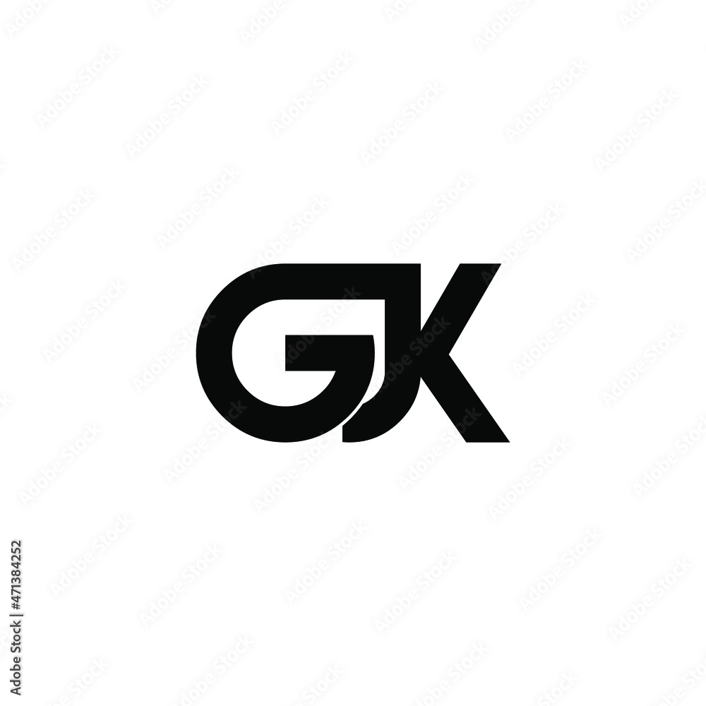 gjk initial letter monogram logo design gjk initial letter monogram logo design