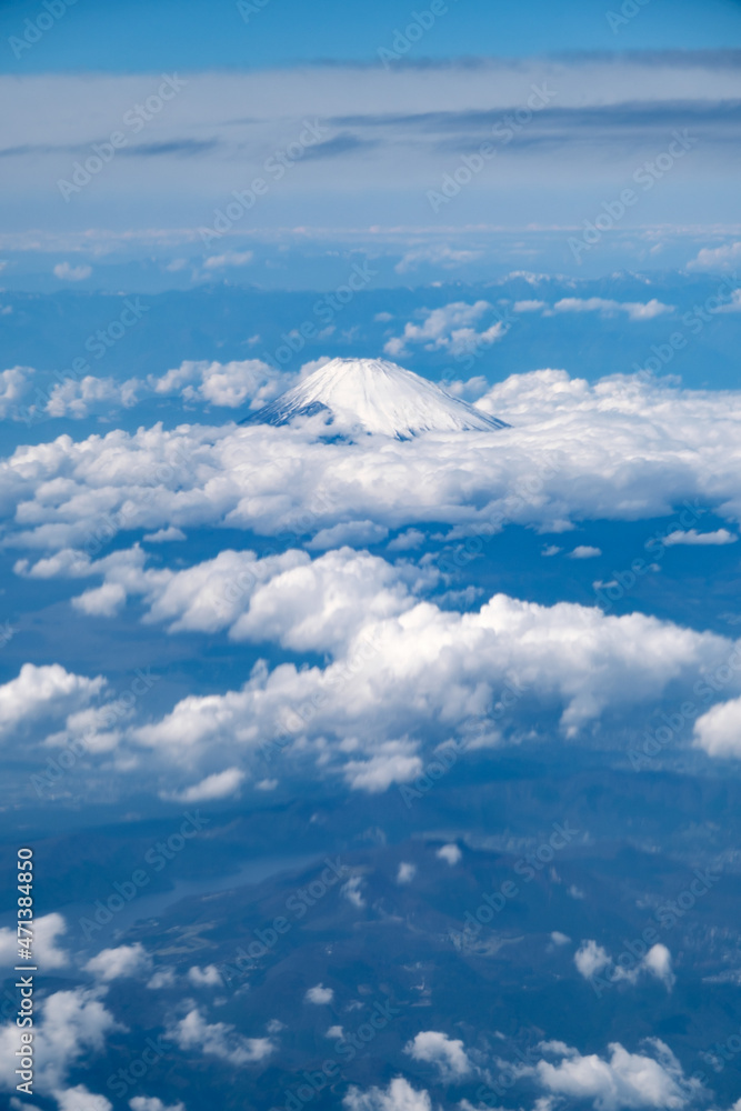 Fototapeta premium 富士山 空撮