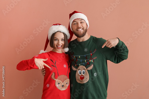 Happy young couple in styli...