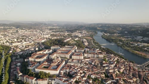 Wallpaper Mural Coimbra cityscape and Mondego River. University historical buildings. Aerial view Torontodigital.ca