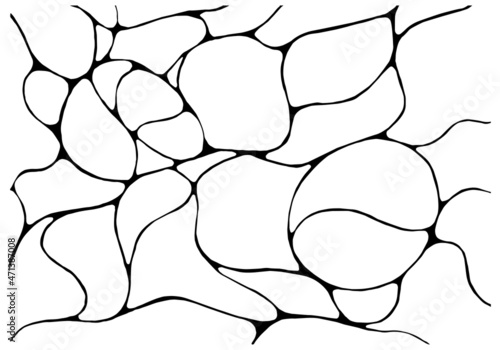 Schilderij op canvas Abstract monochrome hand drawn texture isolated on white background
