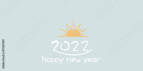 Wallpaper Mural New year 2022, New year card with simple Calligraphy. New year graphic. New year Calligraphy. Vector illustration. Torontodigital.ca