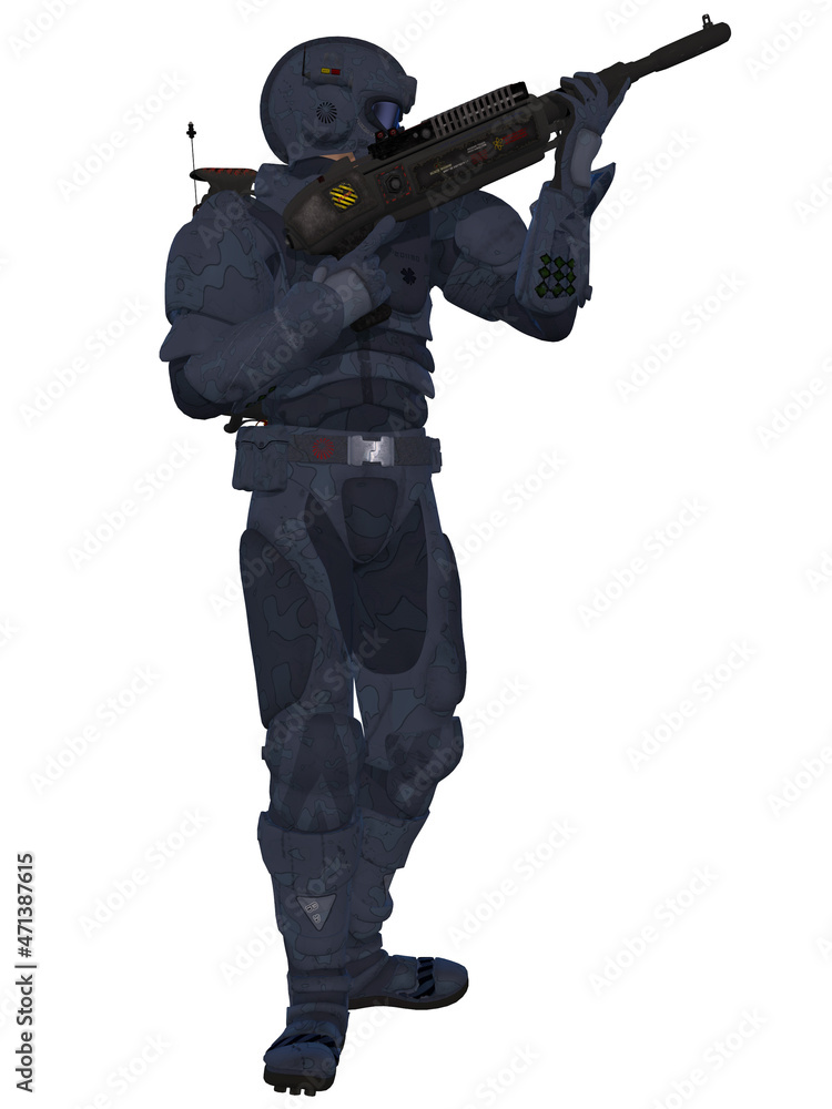 3d illustration of an fantasy science fiction figure 3d illustration of an fantasy science fiction figure