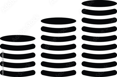 Increasing revenue icon vector. increase benefit icon.
