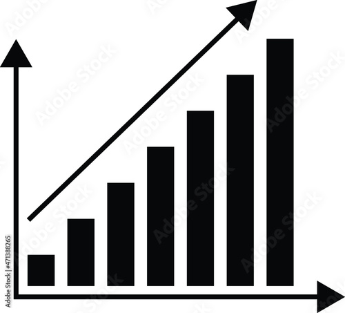 Searching charts line icon, concept sign, outline vector illustration, linear symbol.
