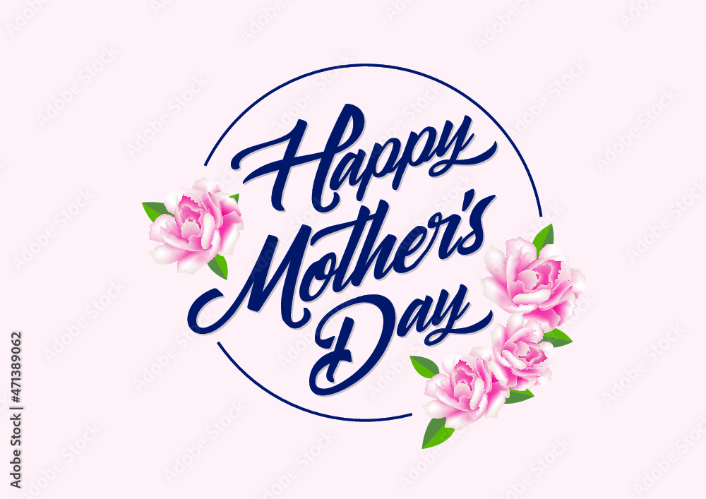 Obraz premium Happy Mothers Day greeting. vector illustration