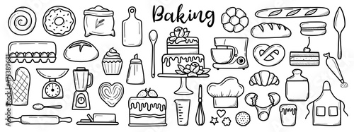Obraz na płótnie Isolated baking set