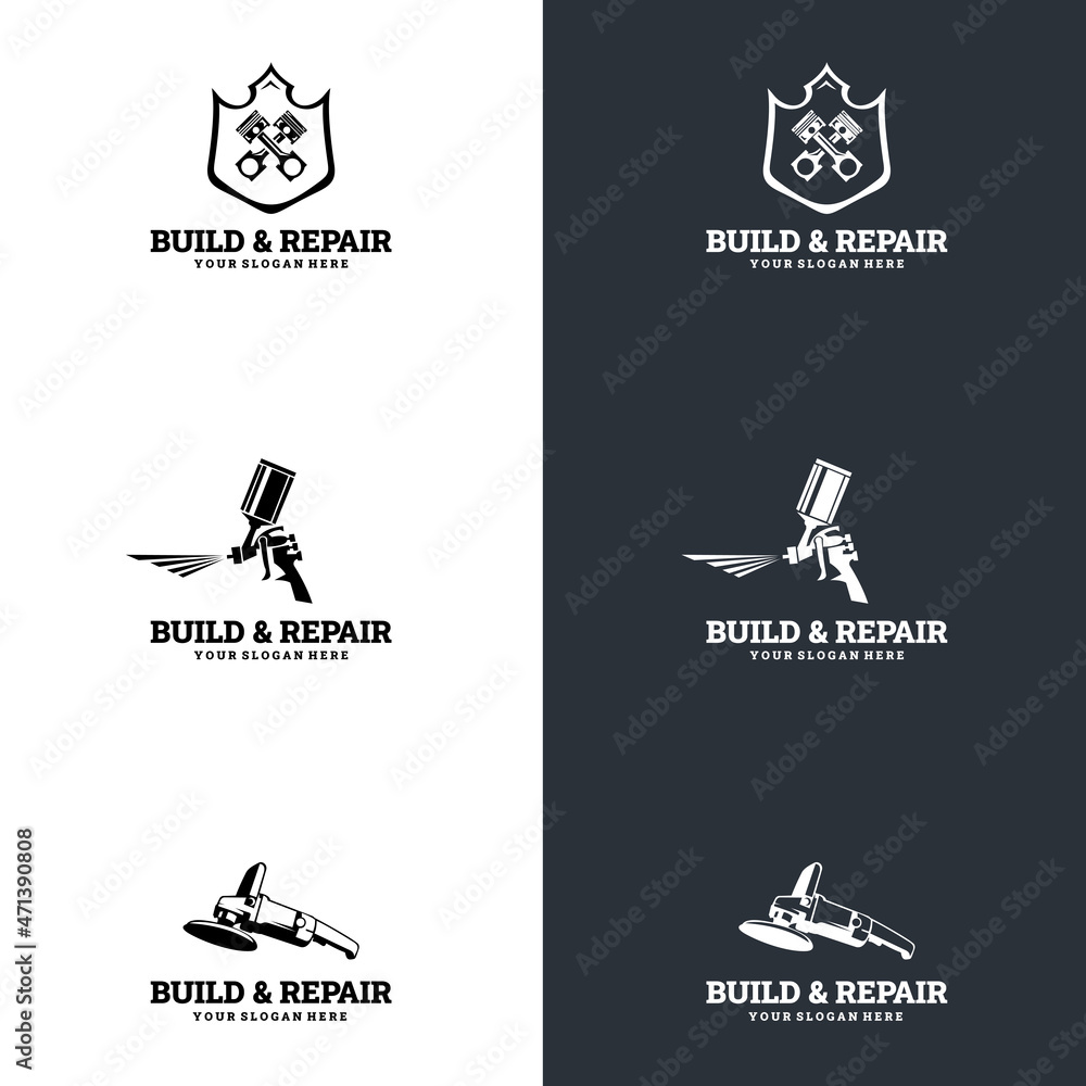 Fototapeta premium Car repair logo template. Logo Garage Car Service, Identity Brand Store, Car Repair Sign.