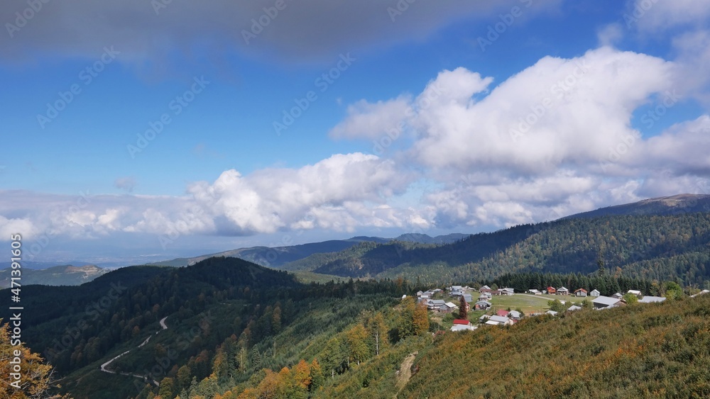 Landscape of the Dikmen Tepesi highlands in Turkey