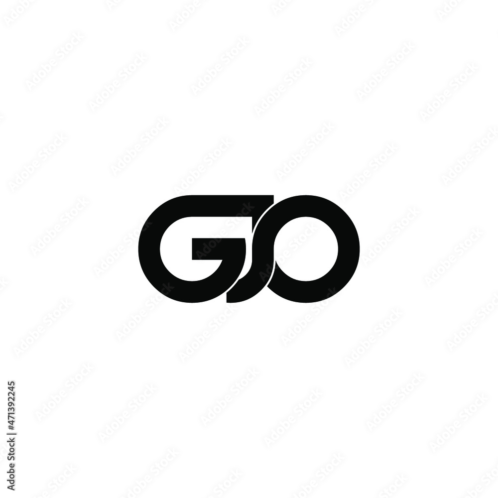 gjo initial letter monogram logo design gjo initial letter monogram logo design