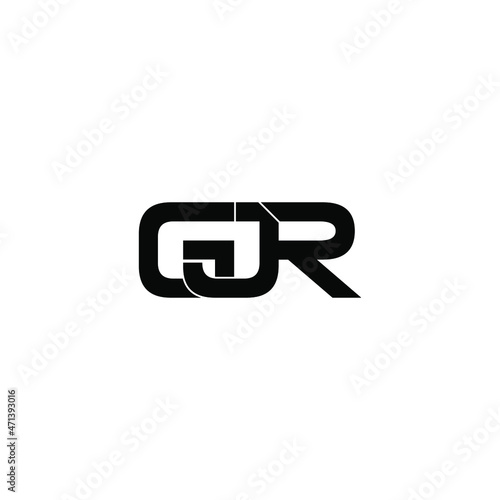 gjr initial letter monogram logo design