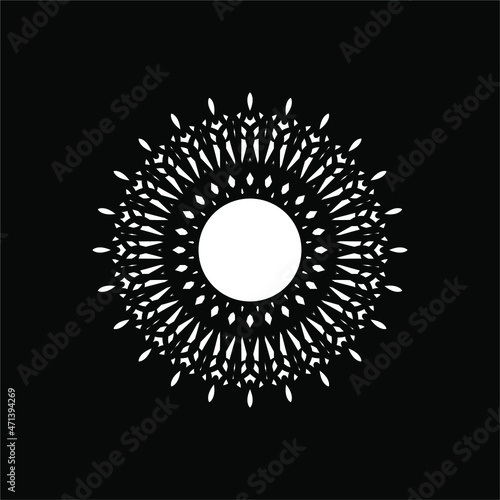 Ornamental Motive Pattern Circle-Shaped. Decoration for Interior, Exterior, Carpet, Textile, Garment, Cloth, Silk, Tile, Plastic, Paper, Wrapping, Wallpaper, Pillow, Sofa, Background, Ect. Vector 