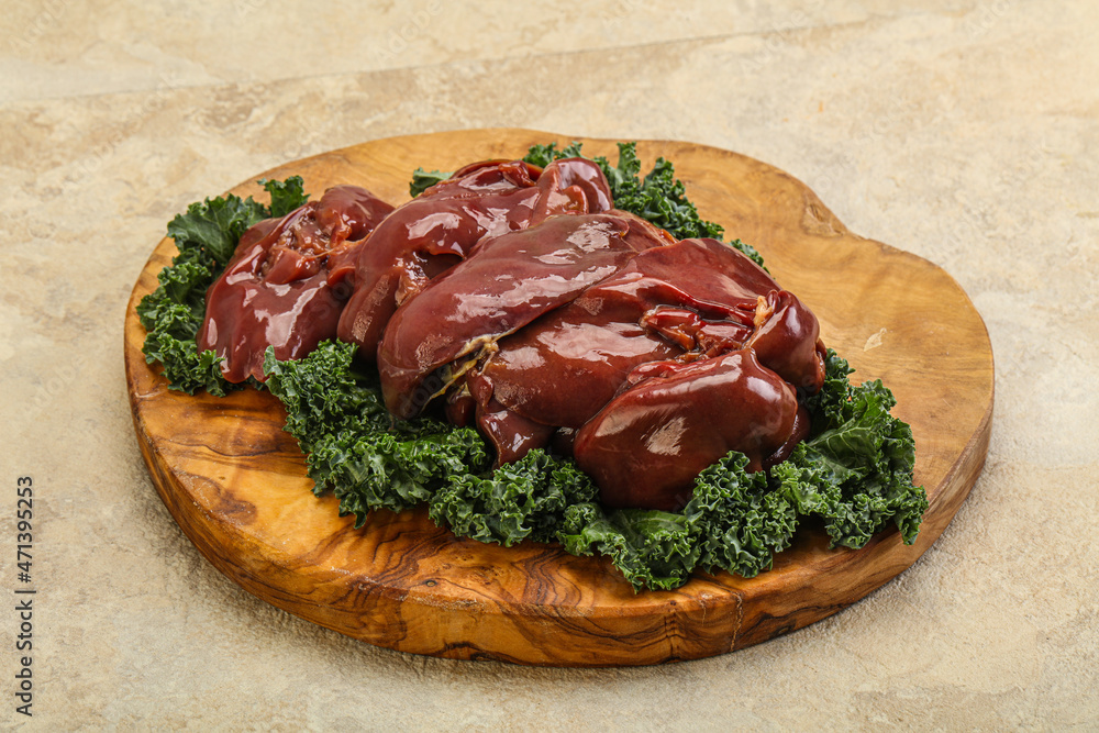 Raw chicken liver for cooking Raw chicken liver for cooking