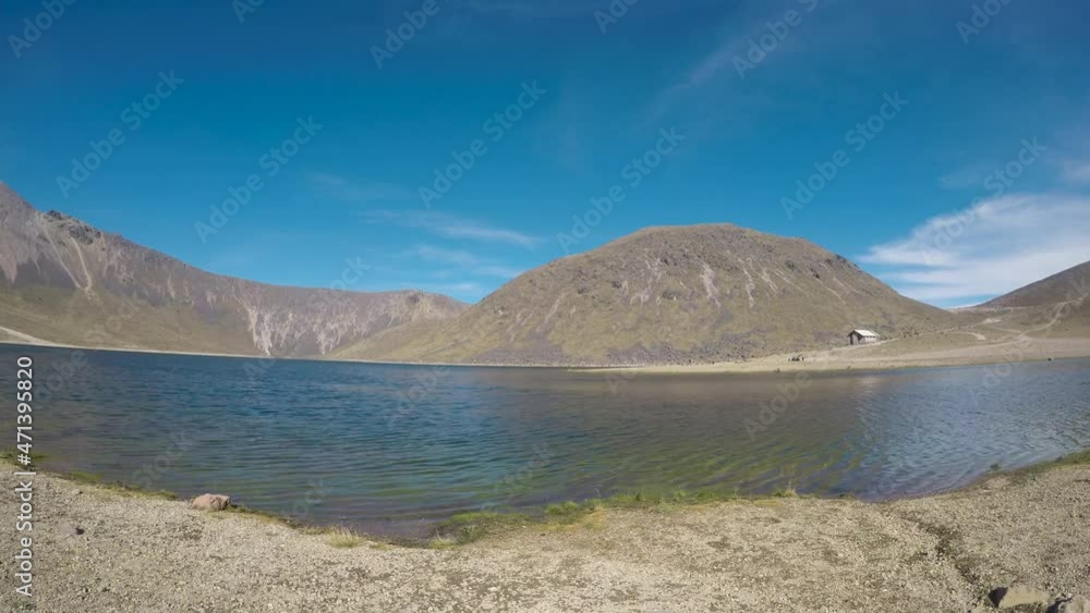 time lapse the lagoon Panoramic view of Volcano Nevado de Toluca time lapse the lagoon Panoramic view of Volcano Nevado de Toluca