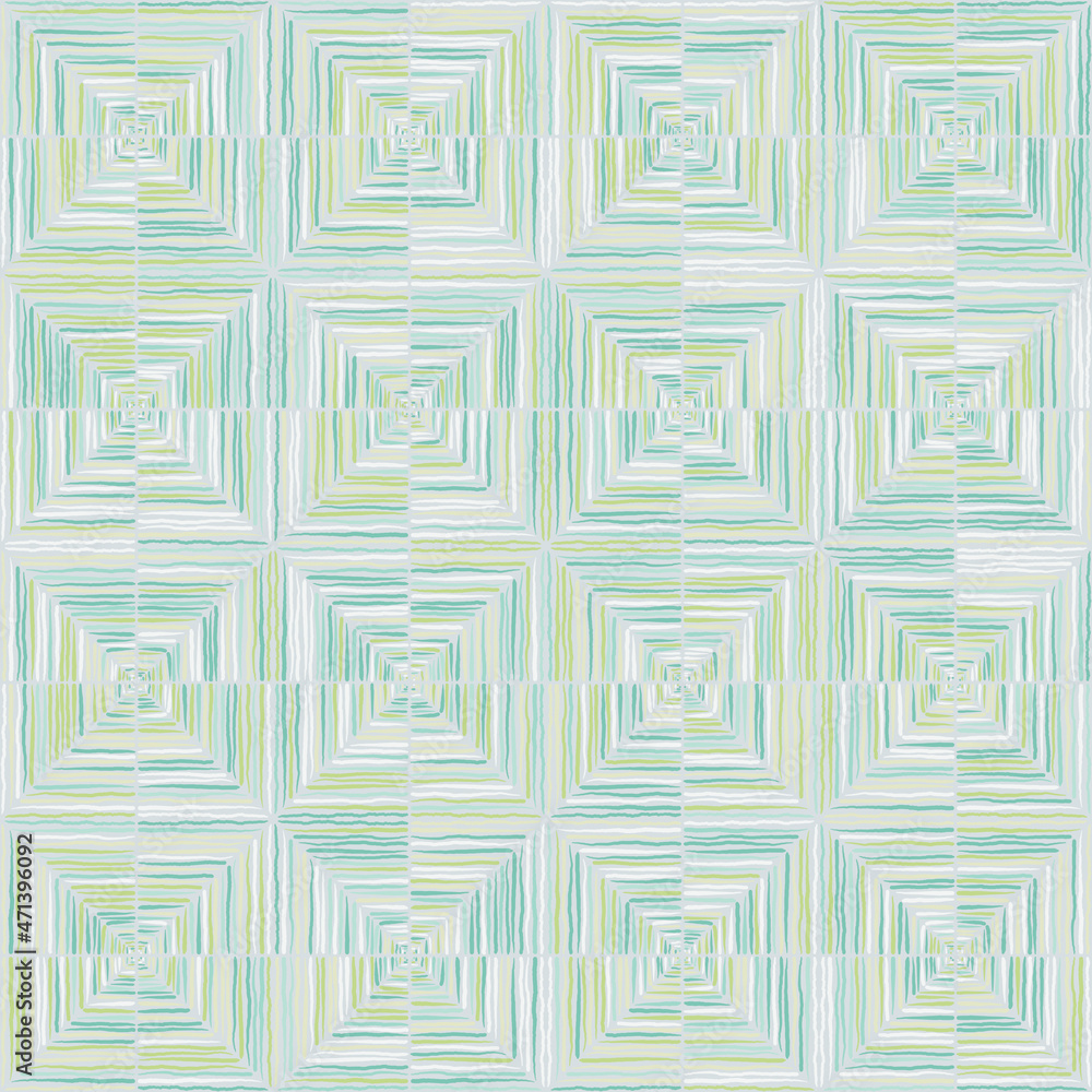 Seamless pattern. Checkered geometric seamless pattern. Gray and green shades.