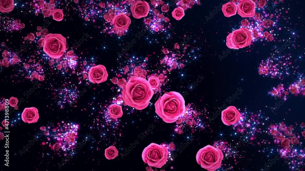 Abstract Roses Background 4K Loop