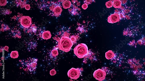 Abstract Roses Background 4K Loop