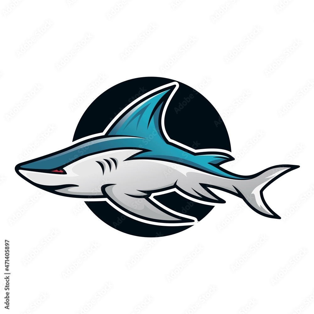 Obraz premium shark logo