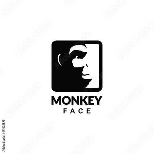monkey face logo vector illustration