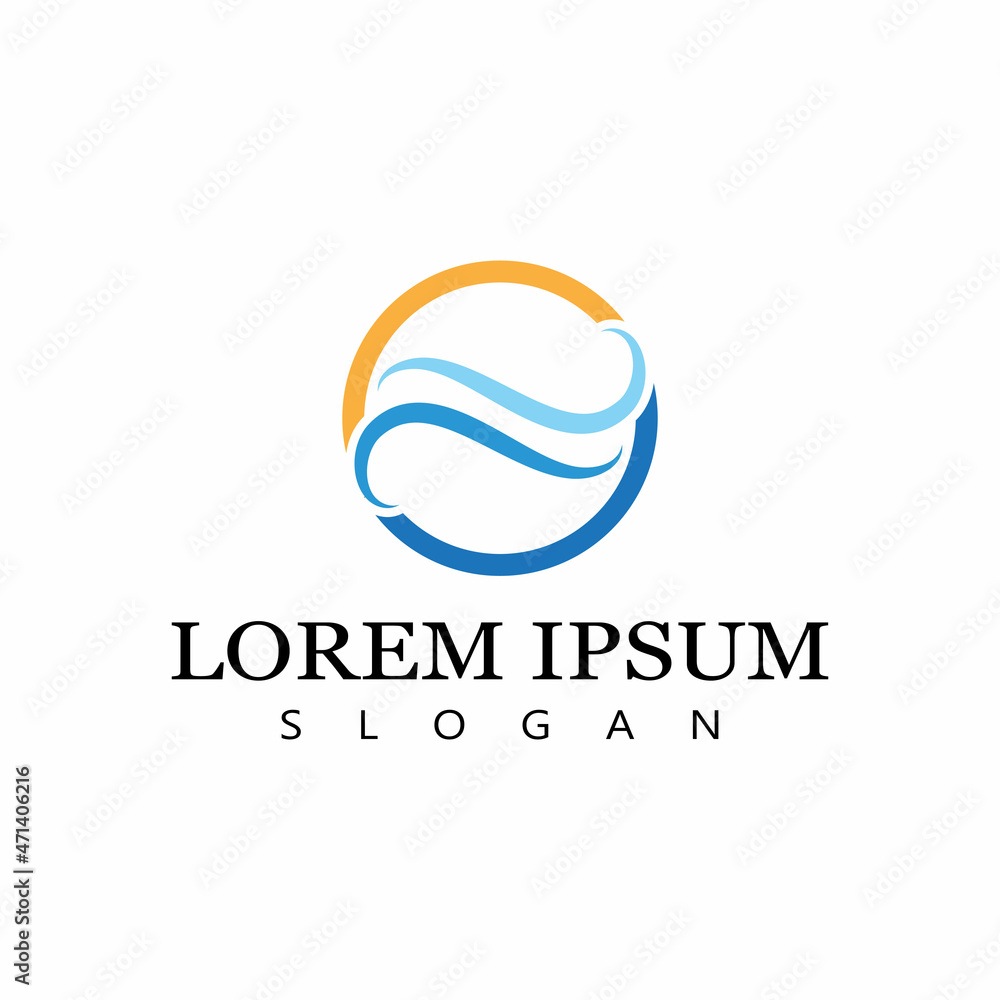 Water wave icon vector illustration design logo Water wave icon vector illustration design logo