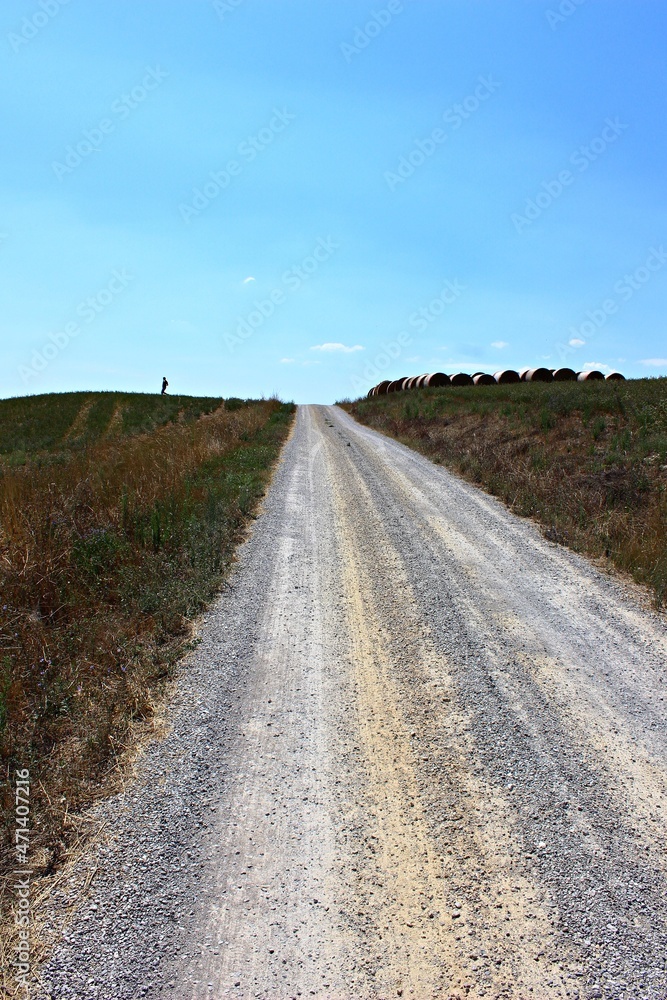 Italy, Tuscany: Old road in the countryside.